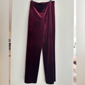 Burgundy Velvet Pants